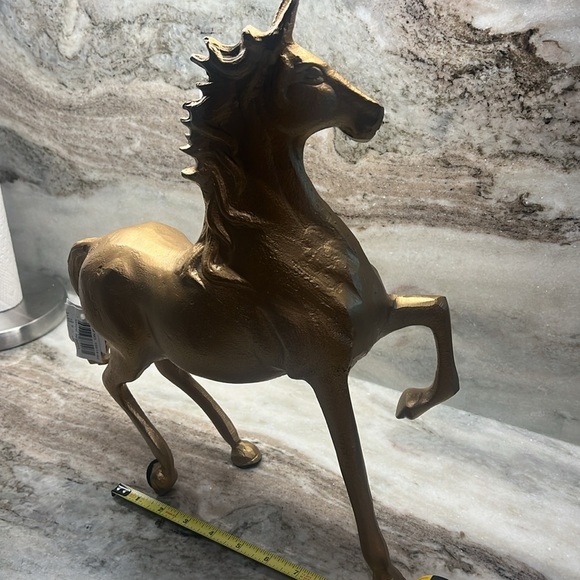 Elegant Gold Horse Sculpture - Picture 3 of 5